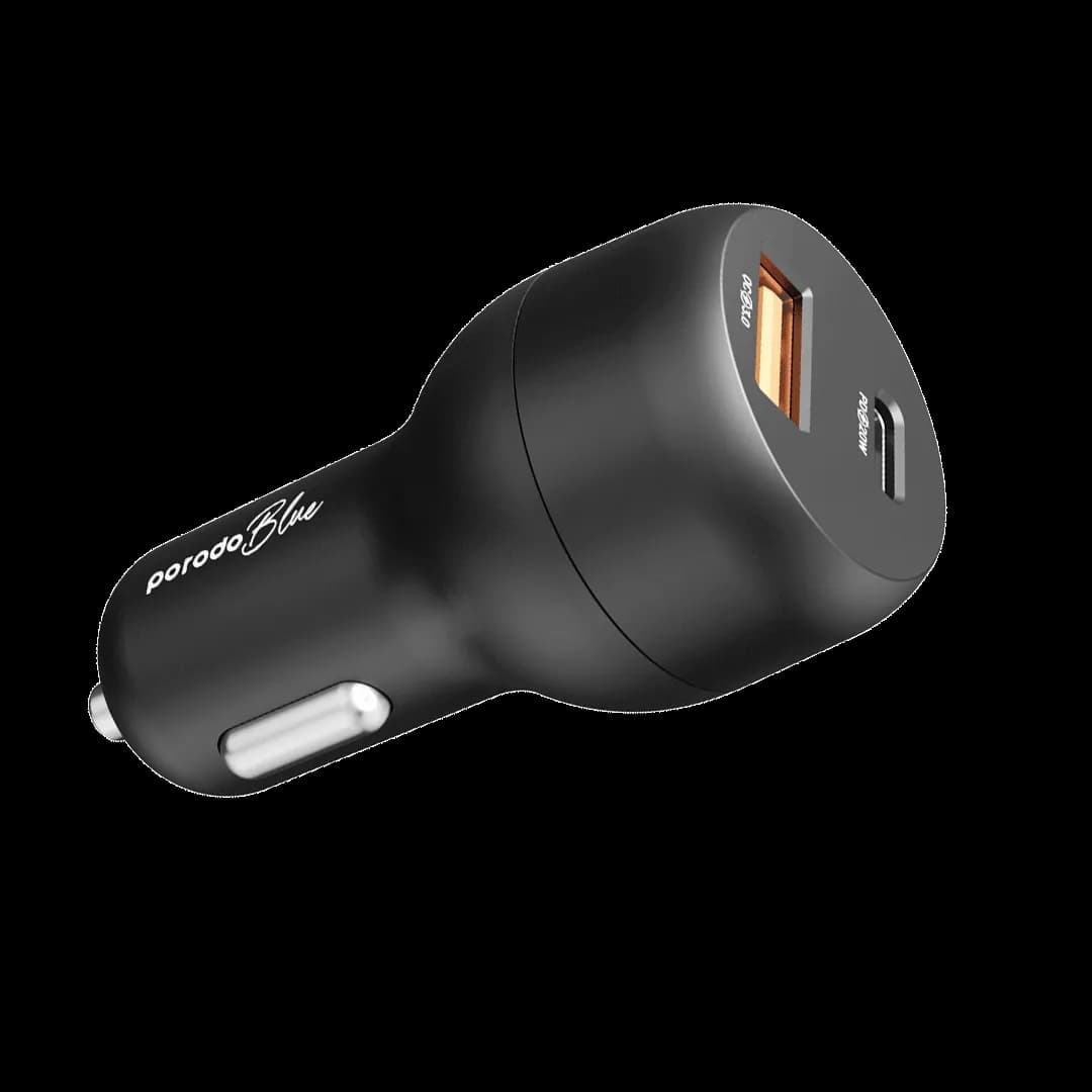 Porodo Blue Dual Port Car Charger