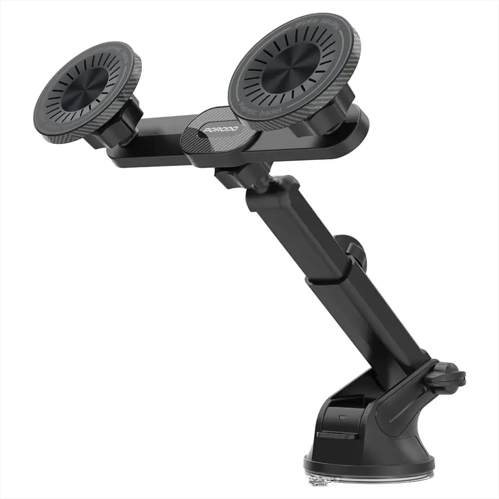 Porodo Dax-l Dual Magsafe Car Phone Mount Adjustable Telescopic Arm
