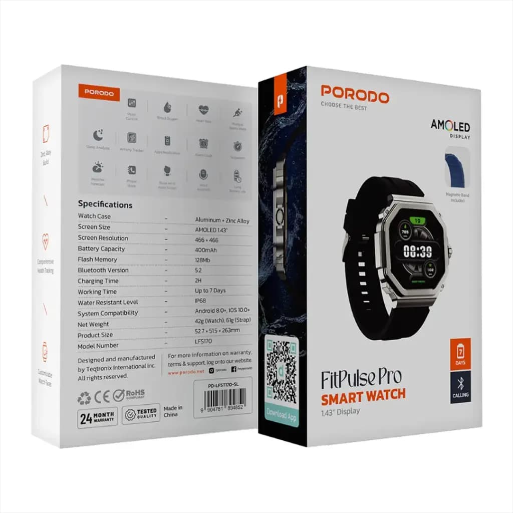 Porodo Fitpulse Pro Smart Watch
