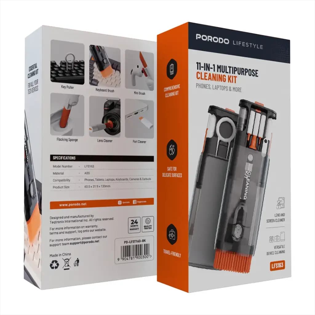 Porodo Lifestyle 11-IN-1 Multipurpose Cleaning Kit