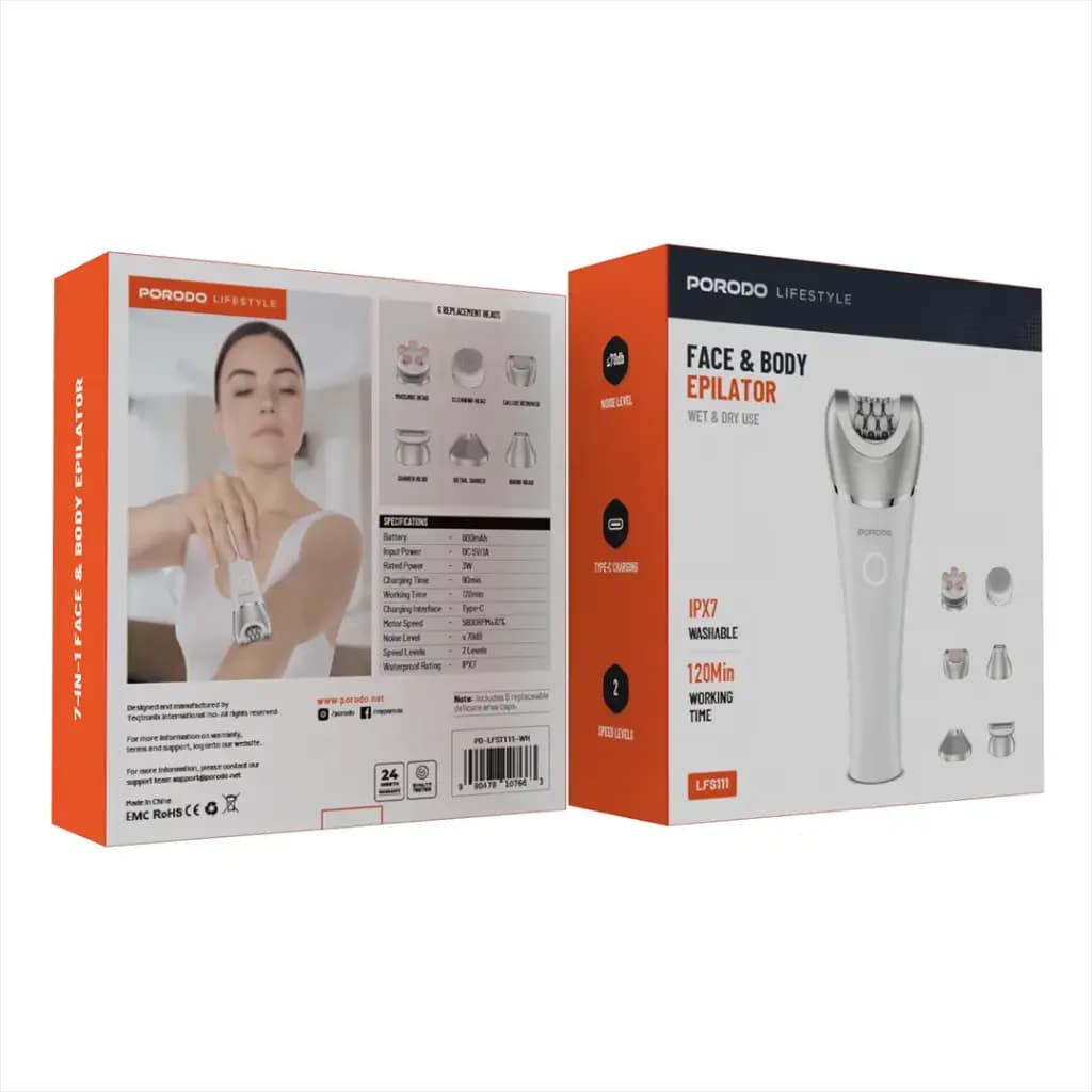 Porodo Lifestyle Face & Body Epilator