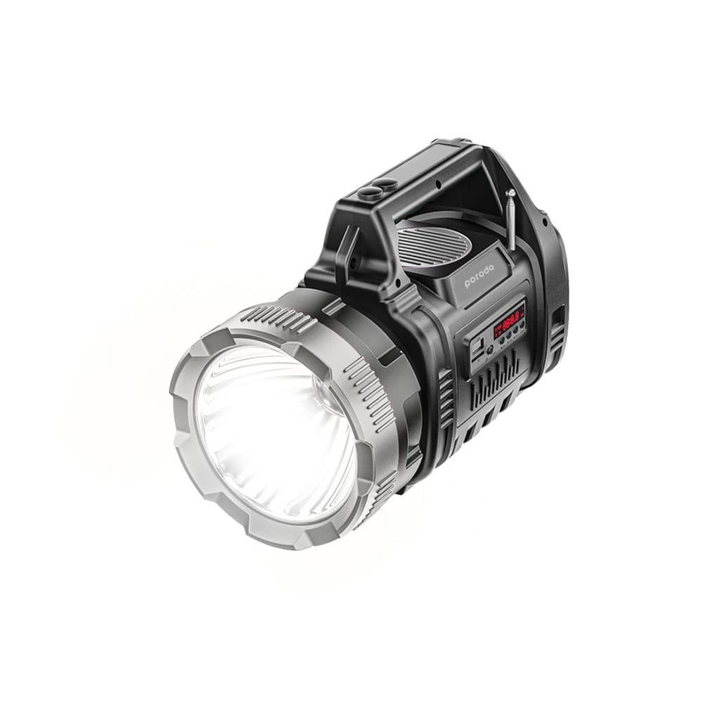 Porodo Portable LED Spotlight with Radio