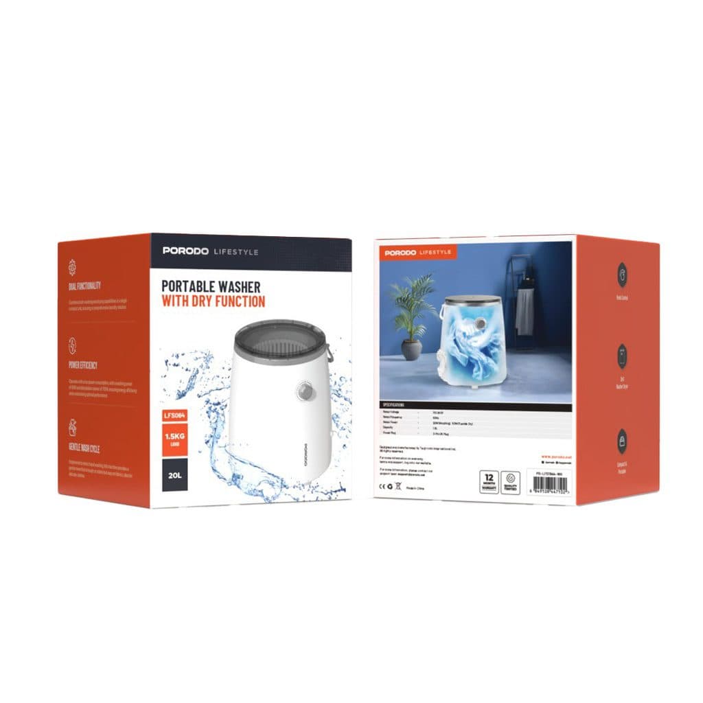 Porodo Lifestyle Portable Mini Washing Machine