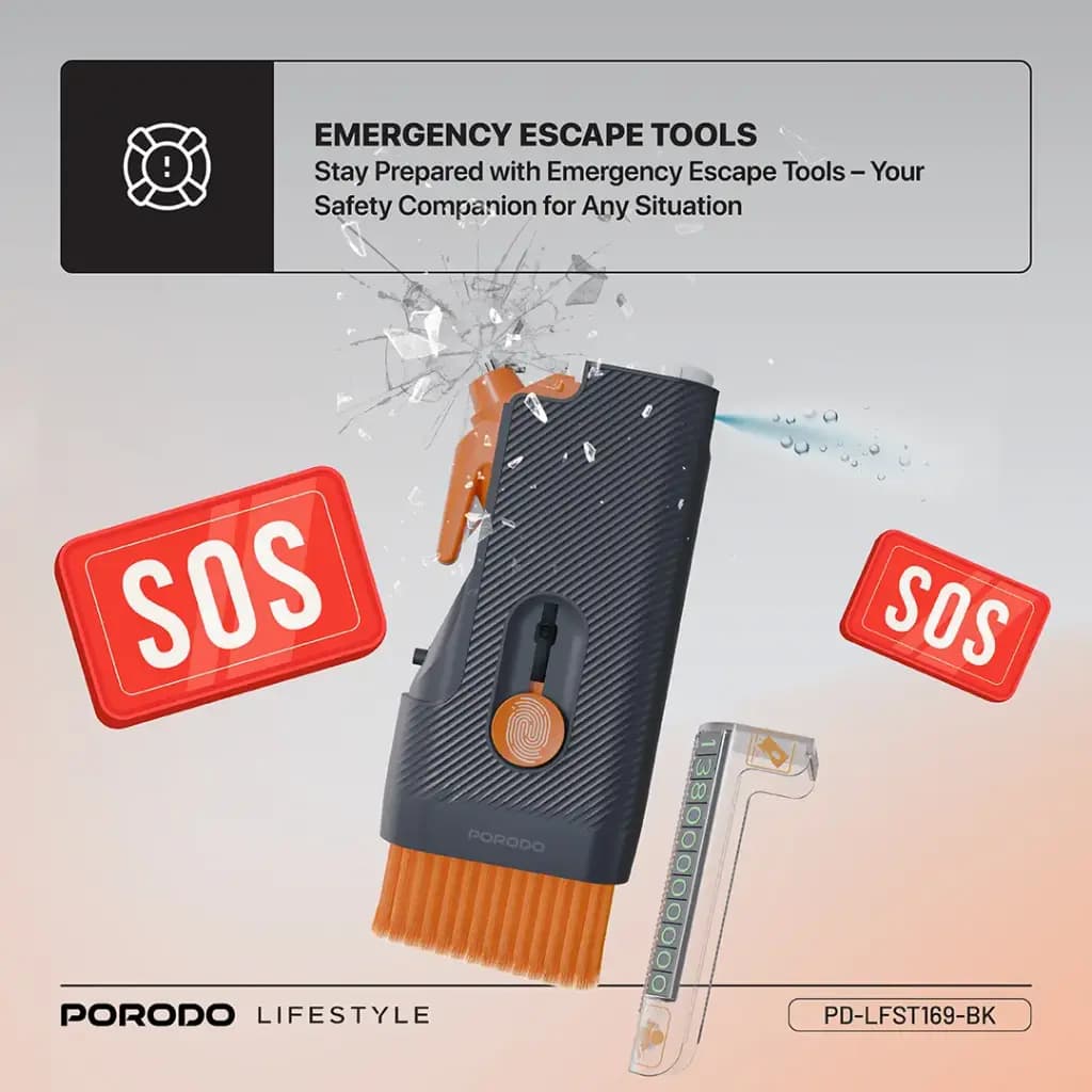 Porodo Lifestyle Vehicle Emergency Safety kit
