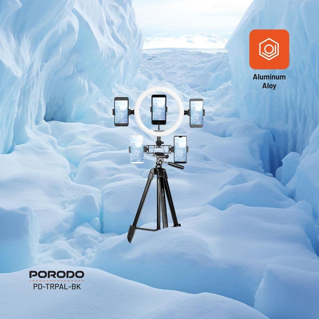 Porodo Professional Gimbal Tripod 171Cm Height