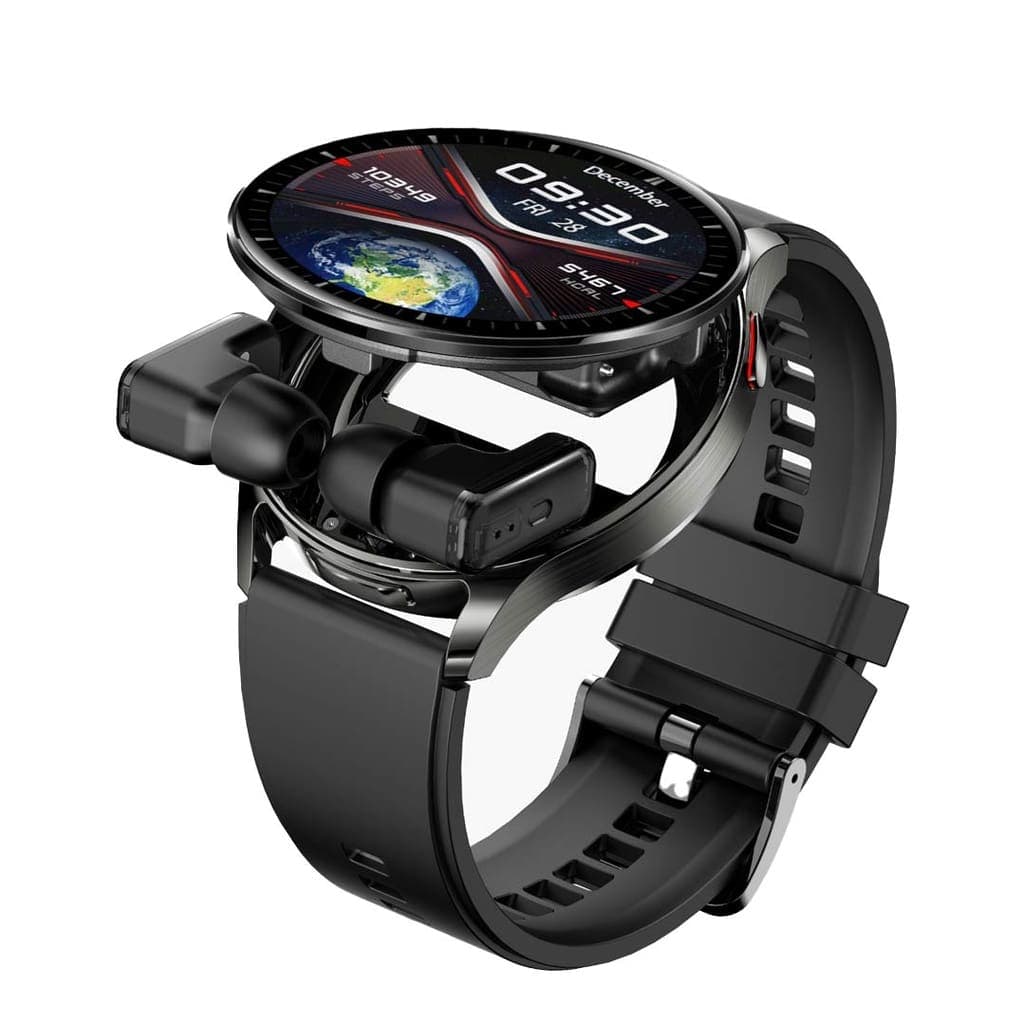 Smartwatch with Built-in Wireless Earbuds