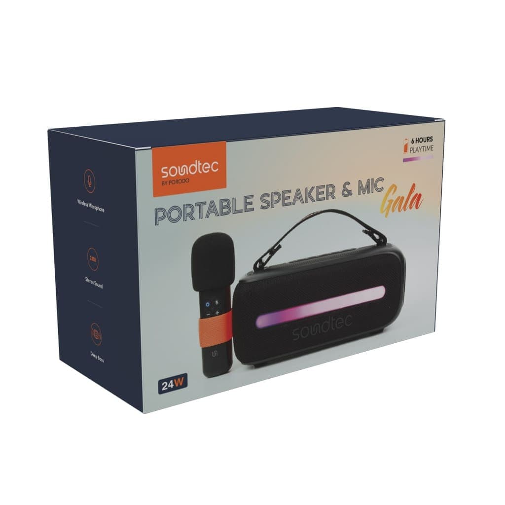 Porodo Soundtec Gala Portable Speaker & Mic