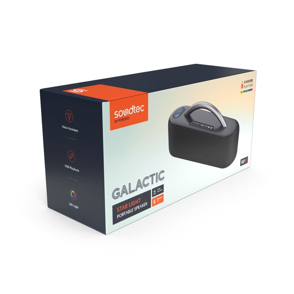 Porodo Soundtec Galactic Star Light Portable Speaker