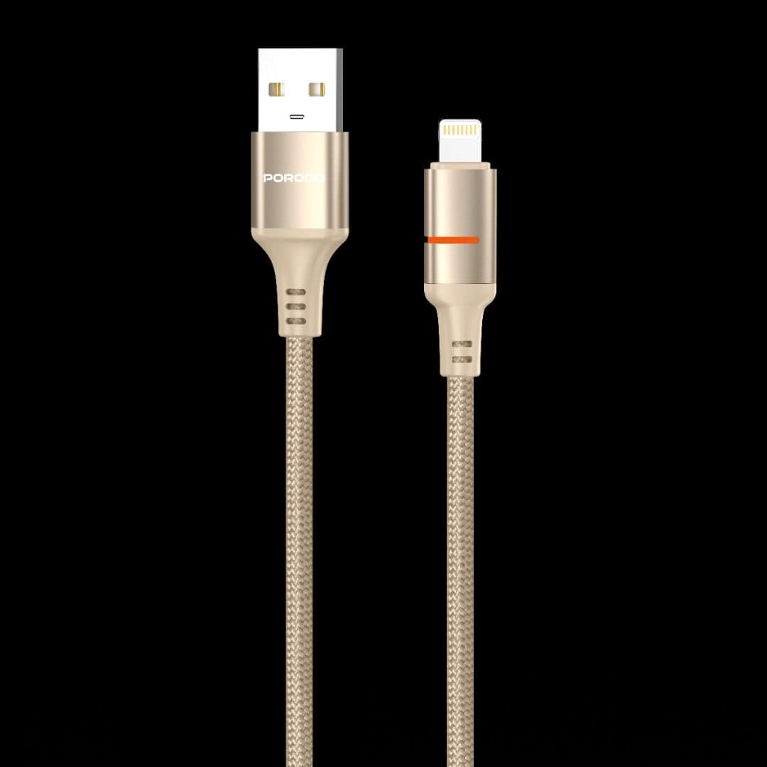 Porodo USB-A to Lightning LED Charging Cable