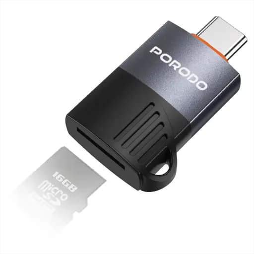 Porodo USB-C OTG TF Card Reader