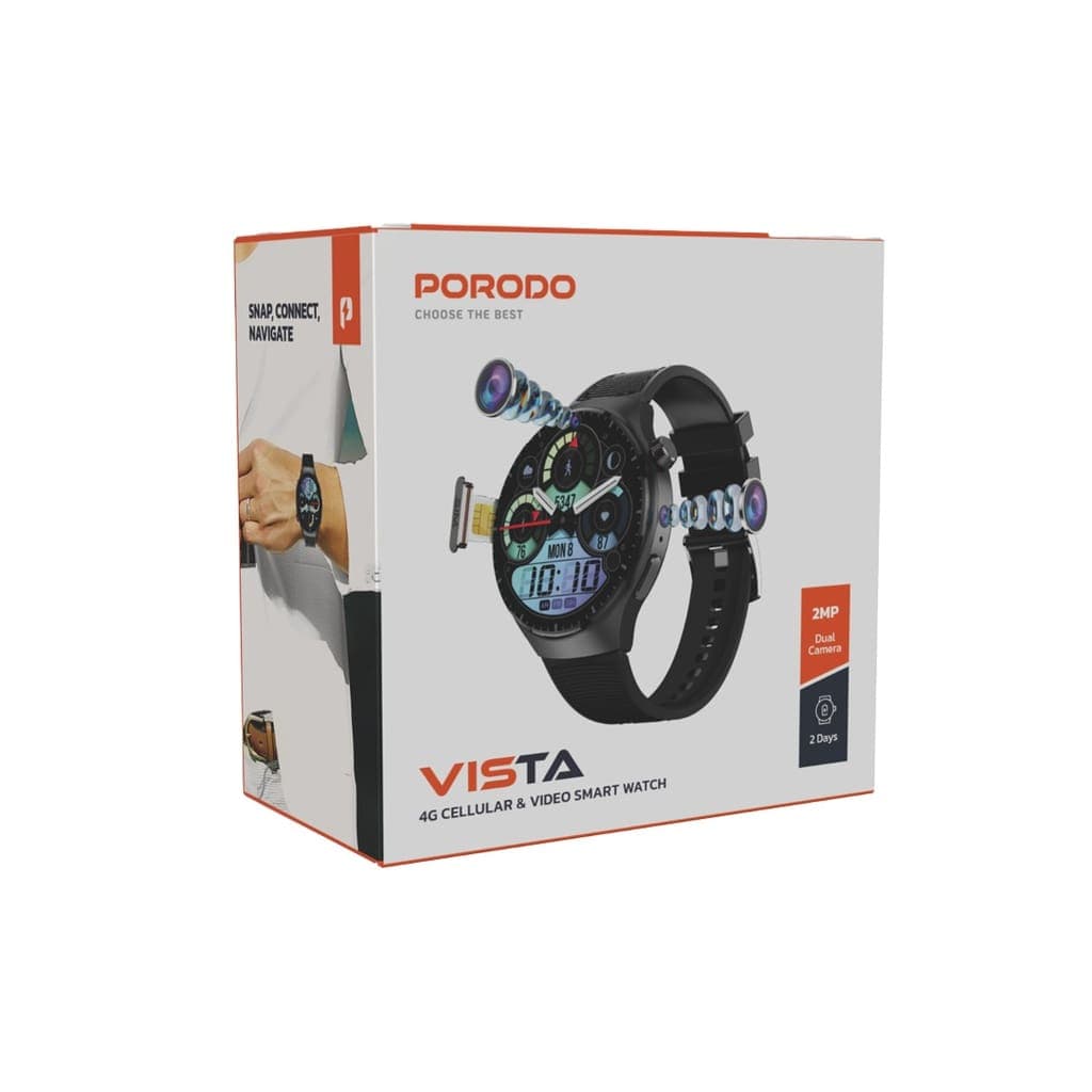 Porodo Vista 4G Cellular & Video Smart Watch