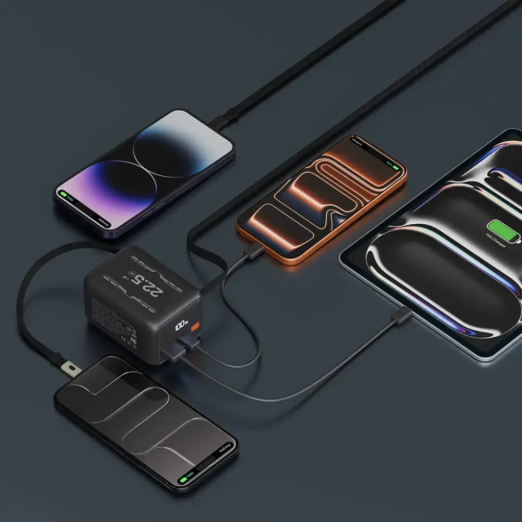 Porodo Voltra 10000mAh Power Bank with Retractable Type-C Cable