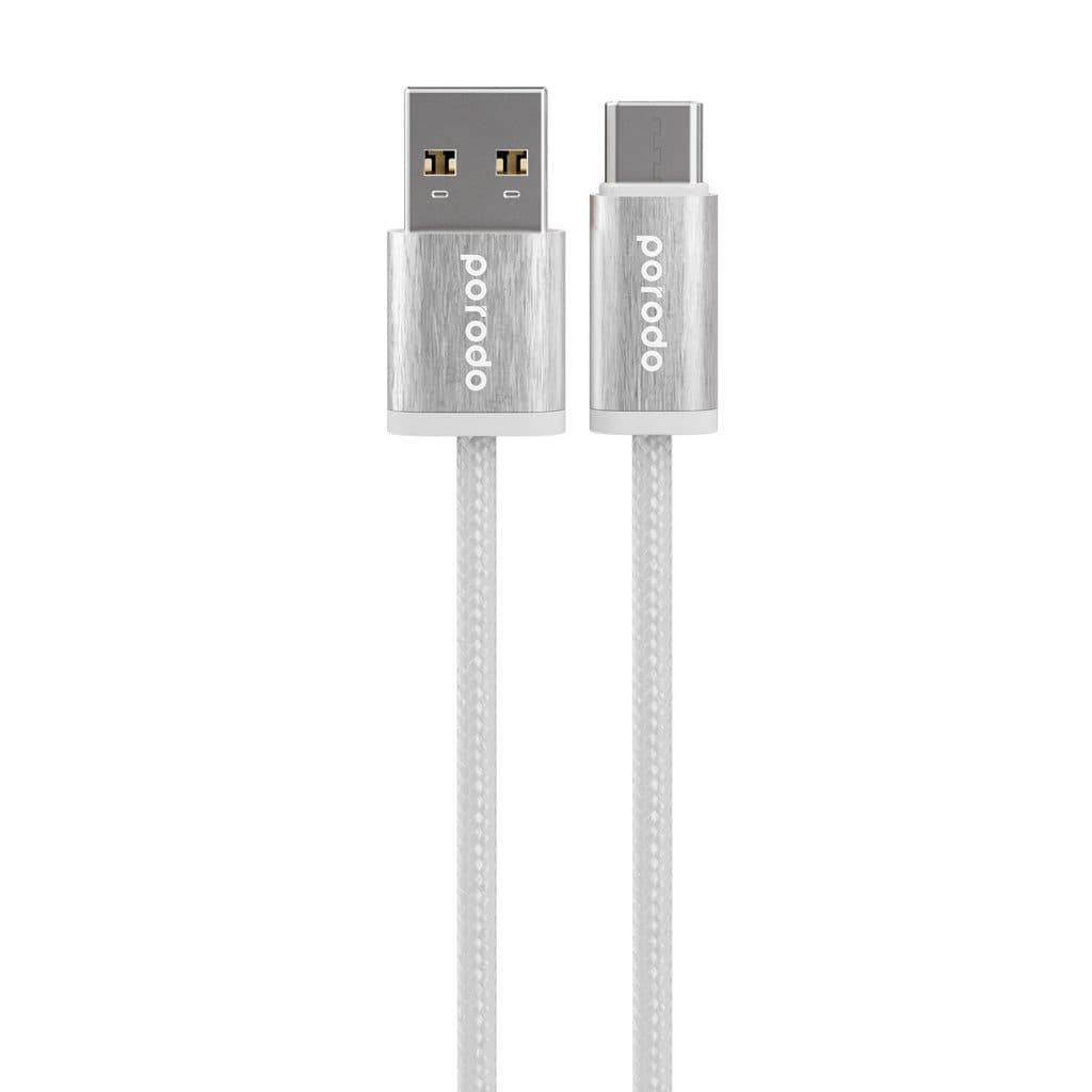 Porodo Woven Braided USB-A to Type-C Cable 1.2m
