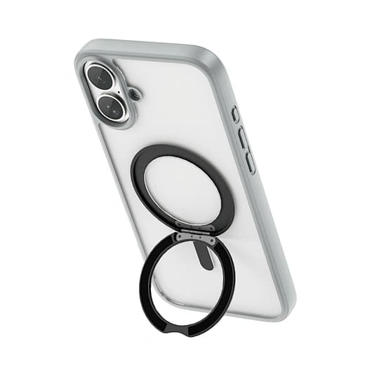 Clear Phone Case with Black Ring Holder