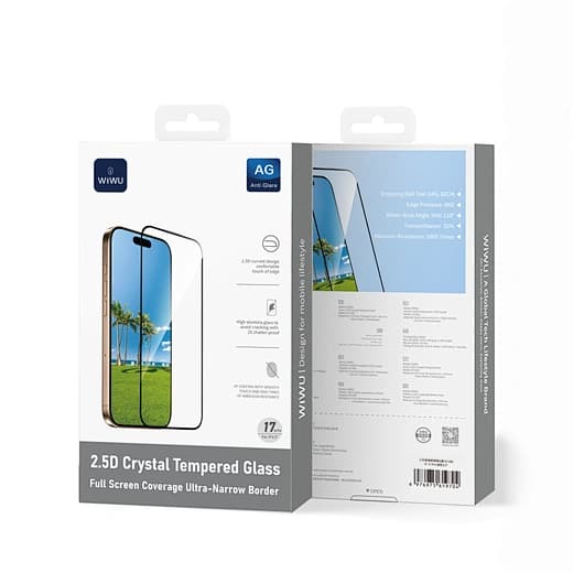 WiWU GT-009 2.5D Crystal Tempered Glass Screen Protector for iPhone 17 Air 6.6