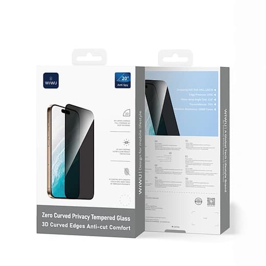 WiWU Zero Curved Privacy Tempered Glass Screen Protector