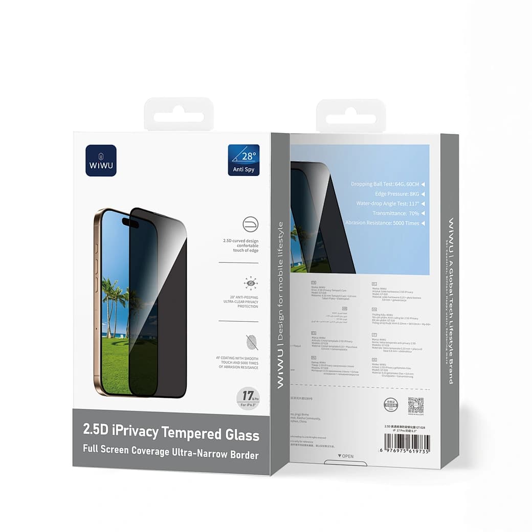 WiWU 2.5D iPrivacy Tempered Glass Screen Protector