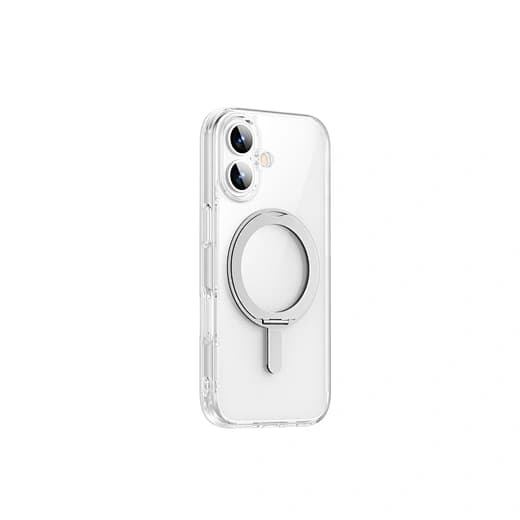 Clear Phone Case with Metal Ring Stand