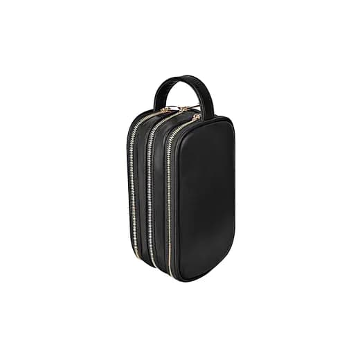 Black Dual-Zip Travel Organizer Bag