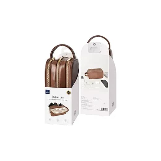 Black Dual-Zip Travel Organizer Bag