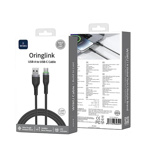 WiWU Oringlink USB-A to USB-C Cable 1m