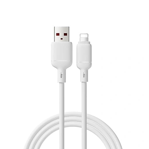 White USB to Lightning Charging Cable