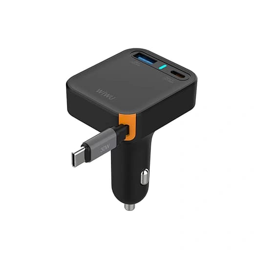 WIWU Car Charger with USB-C and USB-A Ports