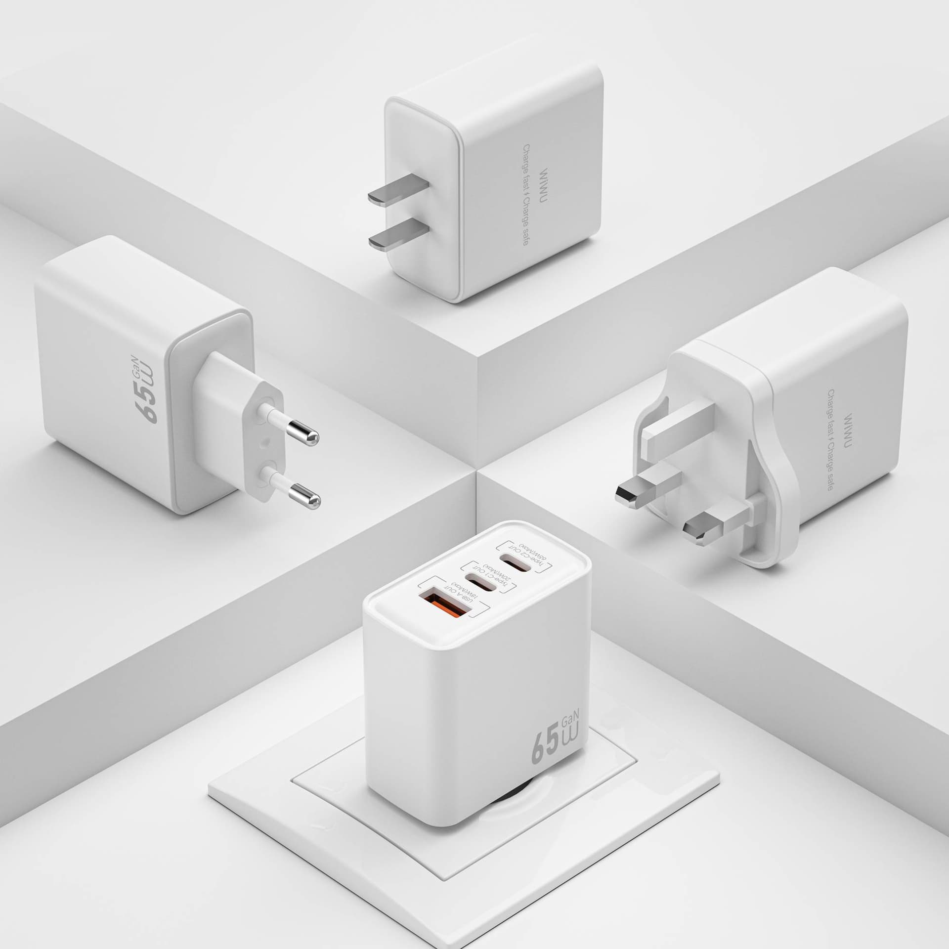 WiWU WI-G005 Essential Pro 65W GaN Charger