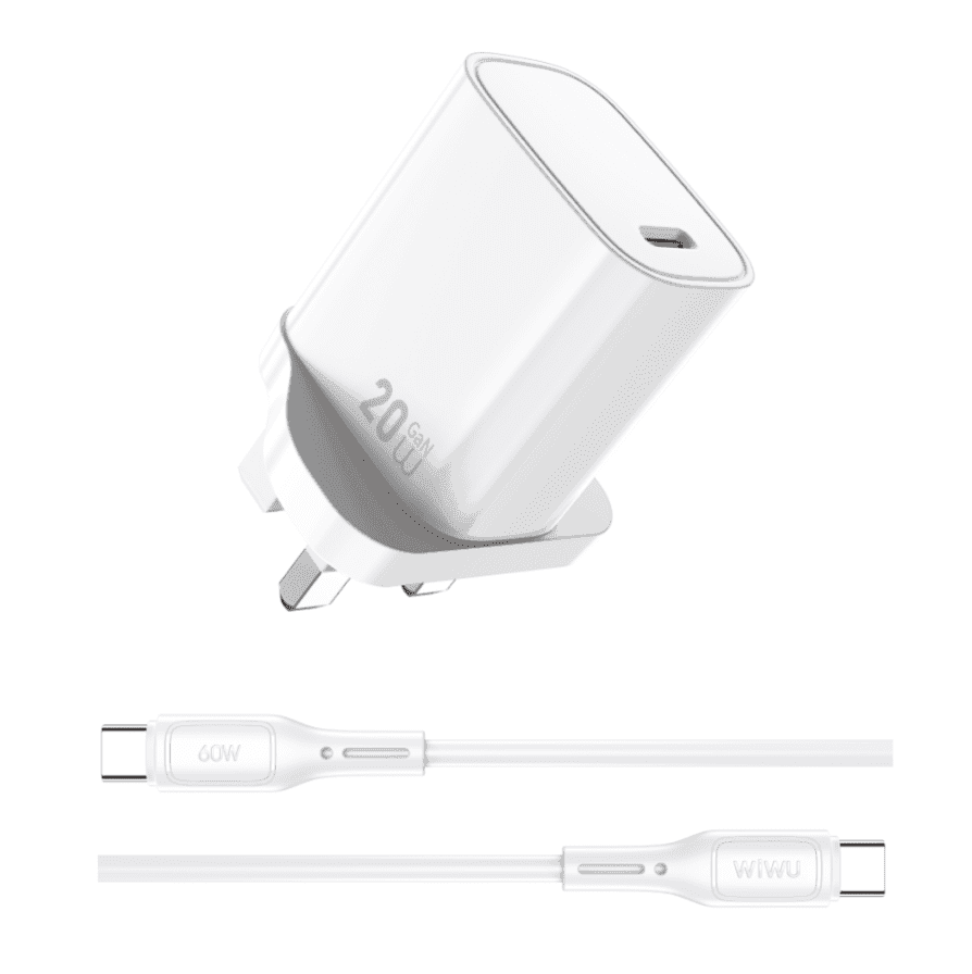 WiWU WI-G007 20W GaN USB-C Charger with USB-C Cable