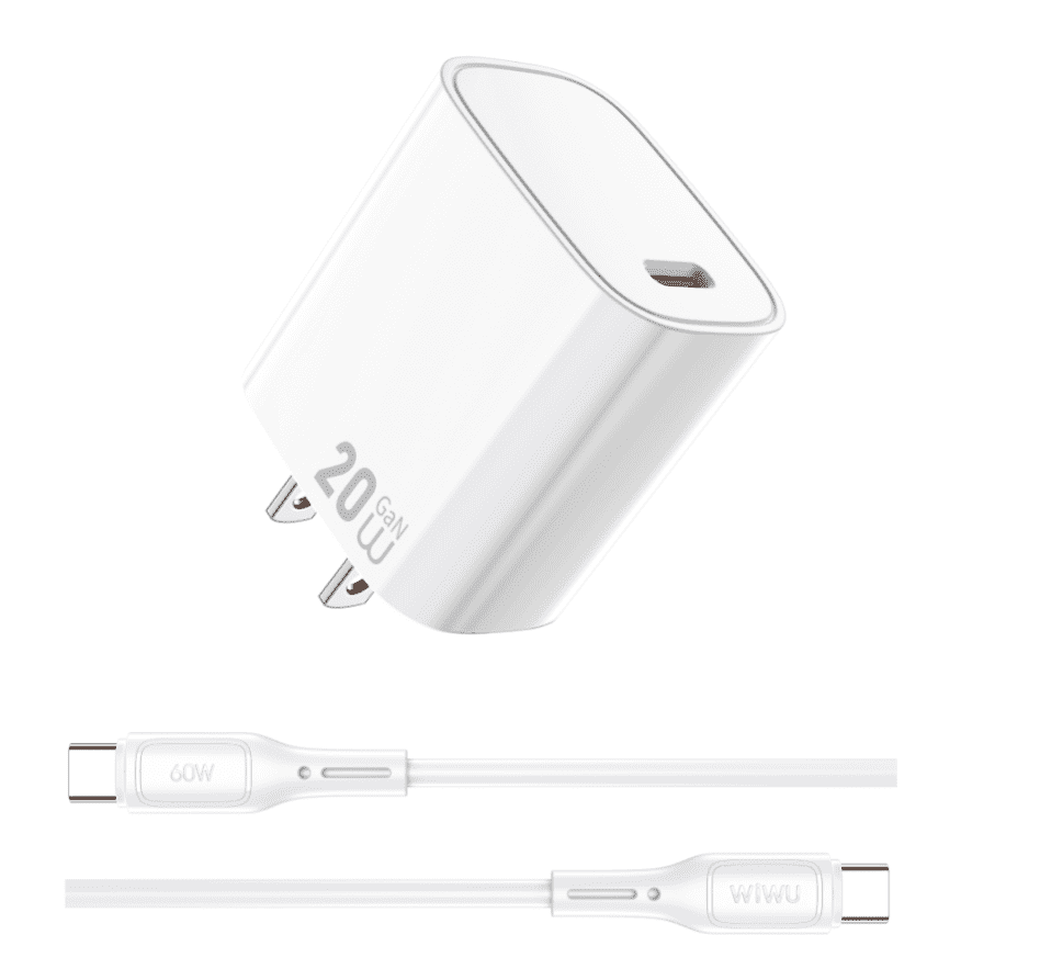 WiWU WI-G007 20W GaN USB-C Charger with USB-C Cable