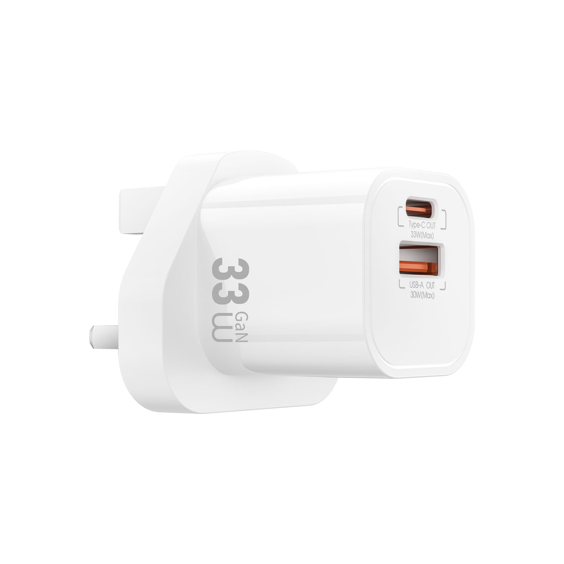 WiWU WI-G017 Cube 33W GaN Fast Charger - White