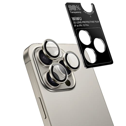 WiWU 3D Lens Protective Film for iPhone 15 Pro