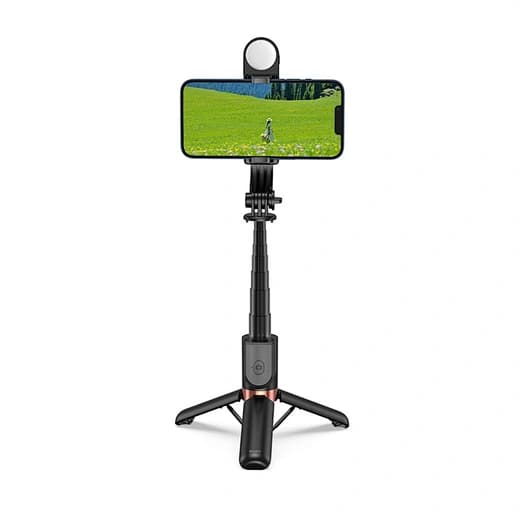 3-in-1 Extendable Selfie Stick Tripod with LED Light