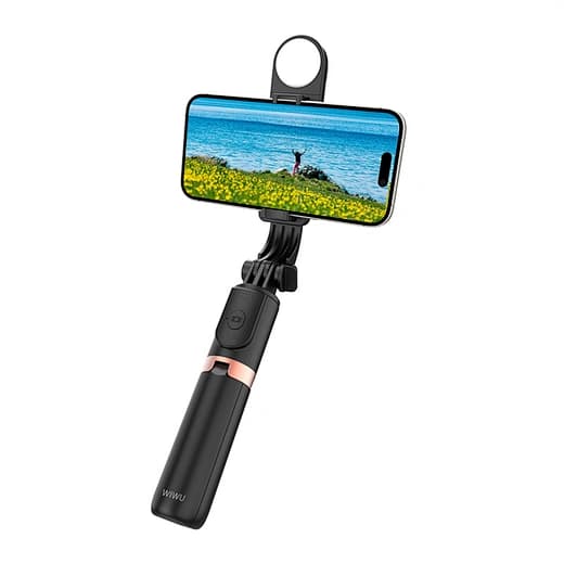 3-in-1 Extendable Selfie Stick Tripod with LED Light
